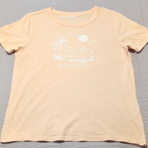 Women's Old Navy Everywear Peach Graphic T-Shirt
